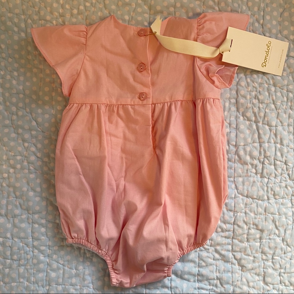 Dondolo Leaf Harvest Pumpkin Fall Bubble 9 months NWT Pink - Picture 3 of 3